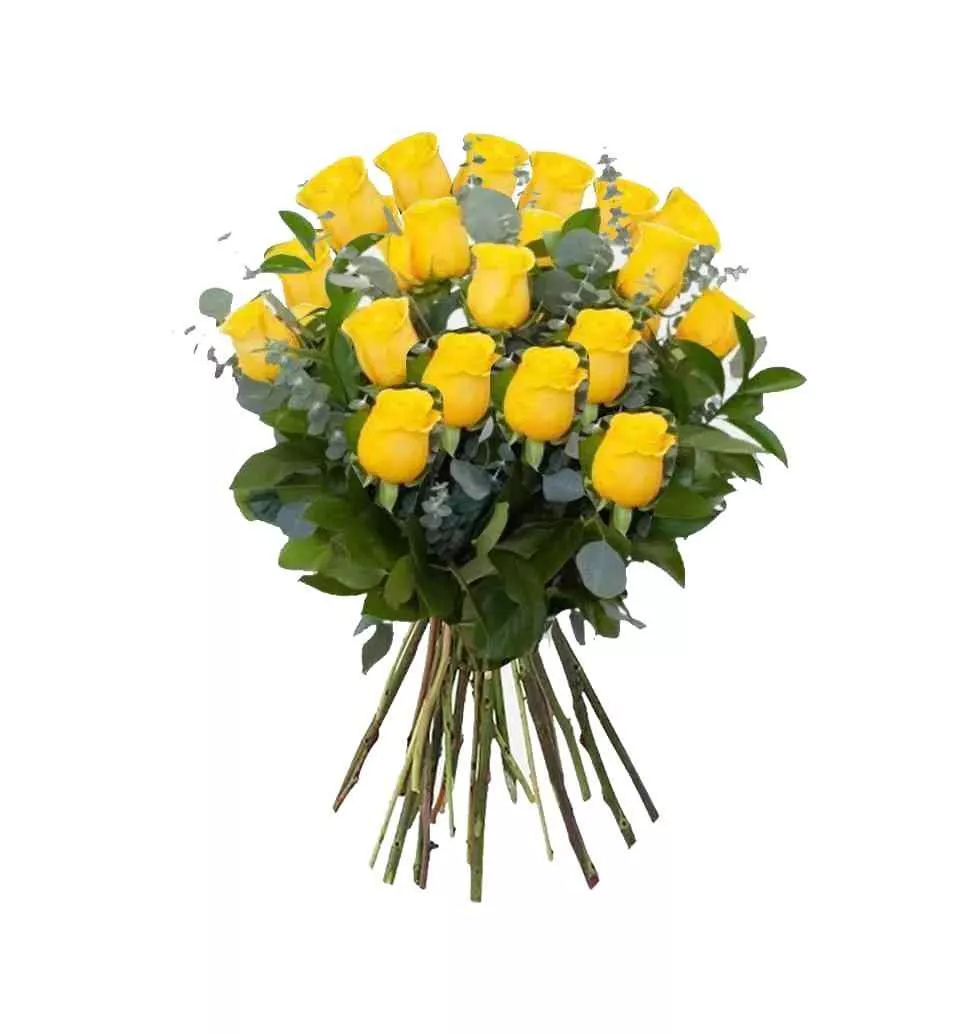 Sunny Yellow Rose Bouquet