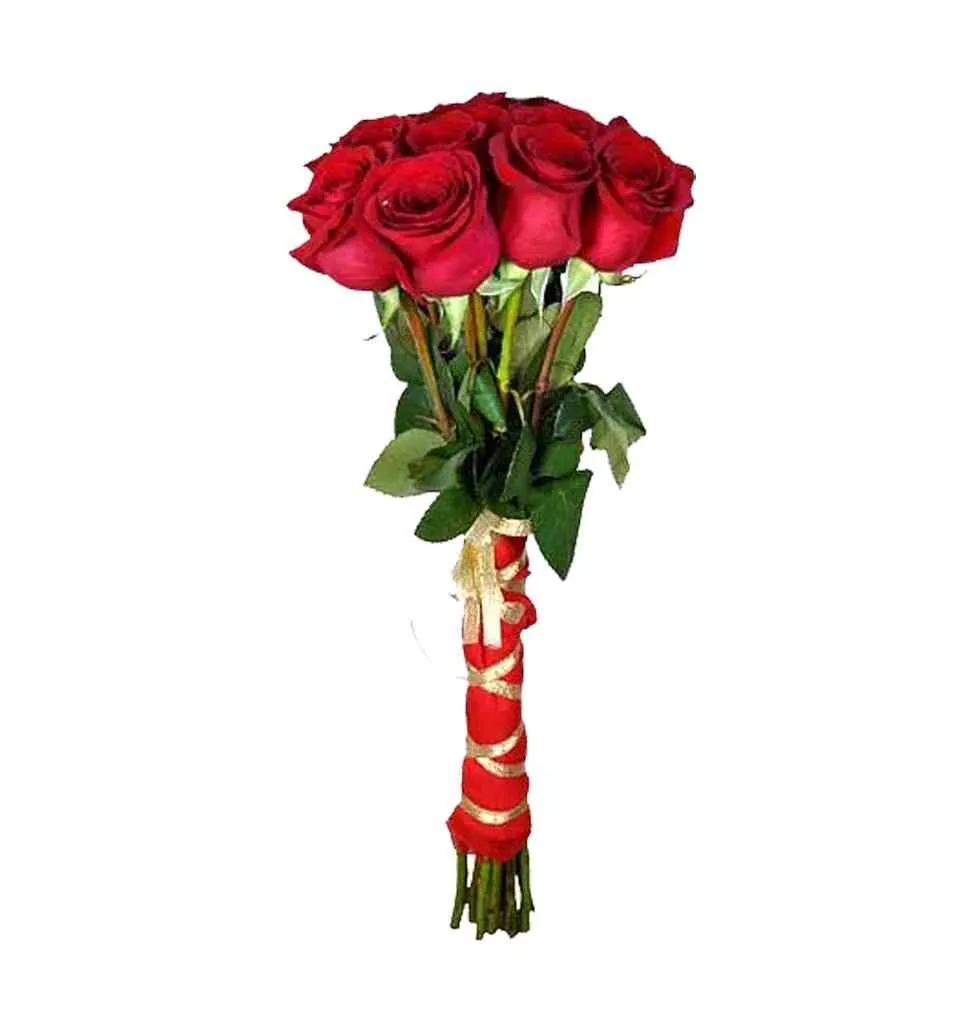 Valentines Day Present of Red Roses Bouquet for BF/GF