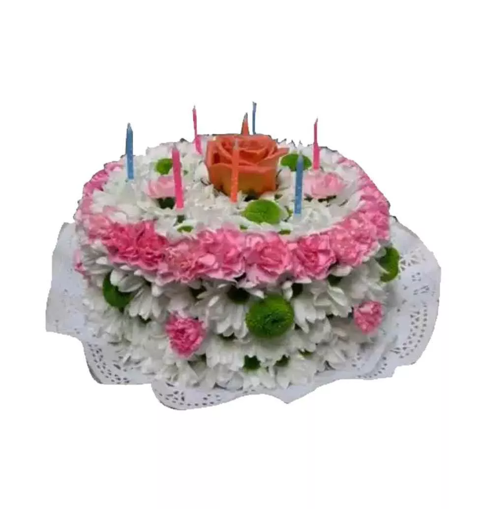 Flowers On A Cake