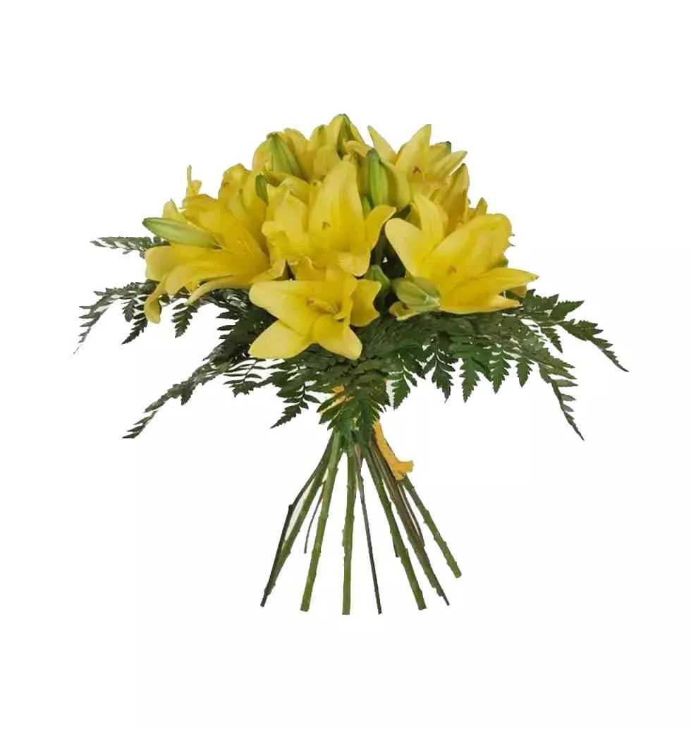Luminous Yellow Lily Ensemble
