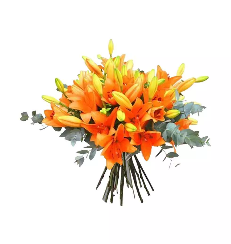 Tropical Splendor Orange Lily Ensemble