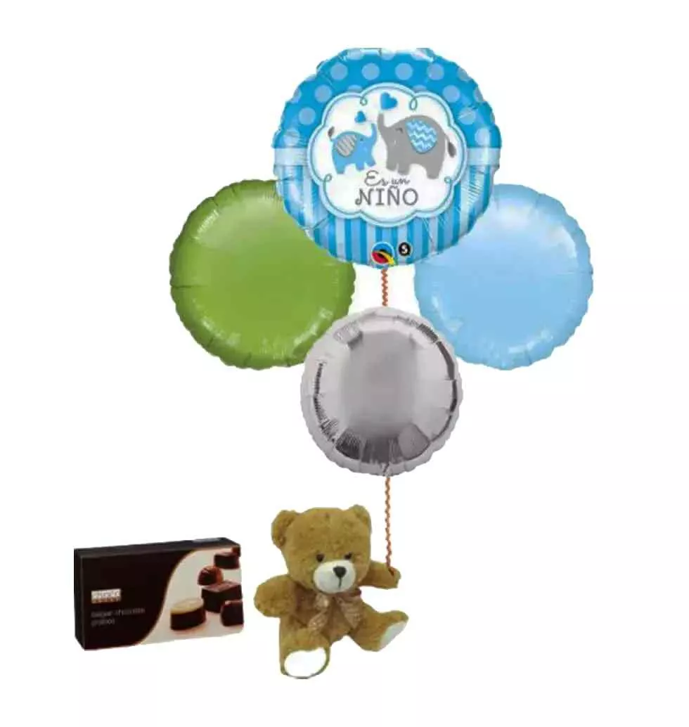 Arrangement Of Balloons And Teddy