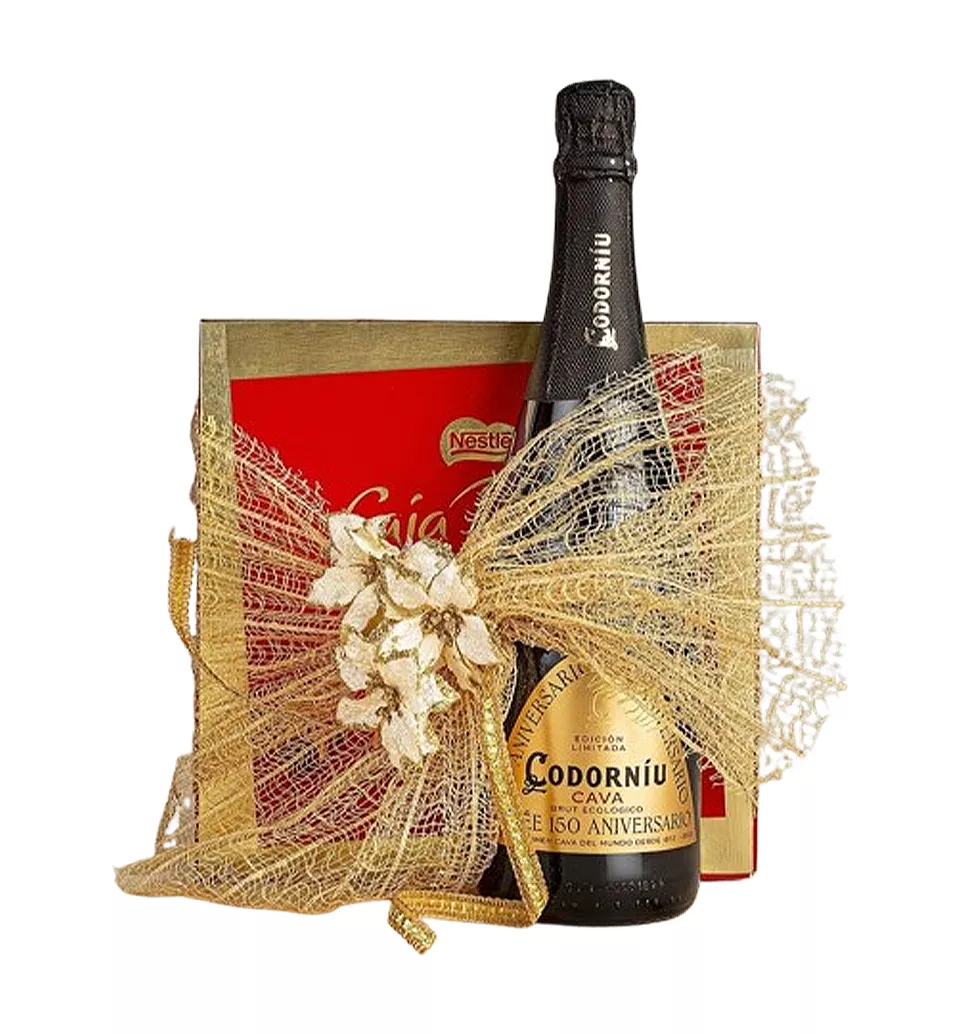 Elegant Cava & Chocolate Combo