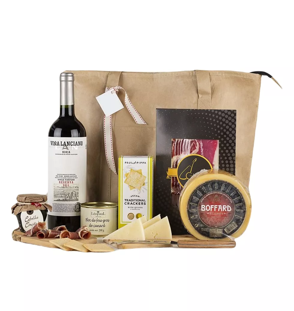 Gourmet Cold Cuts and Wine Bag