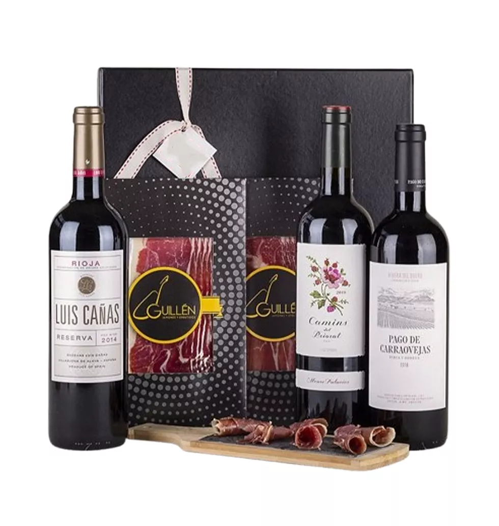 Premium Vino Trio & Iberian Treats