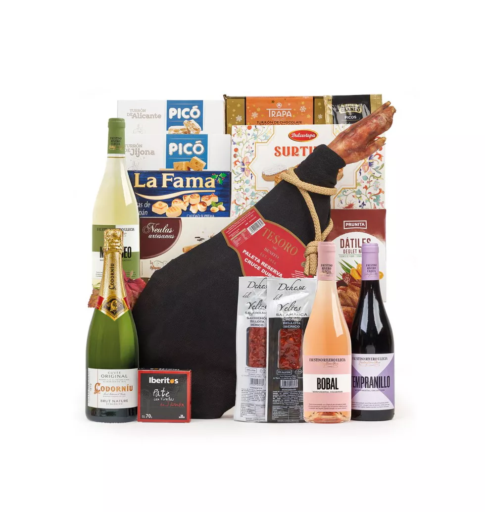 Exquisite Duroc and Wine Holiday Hamper