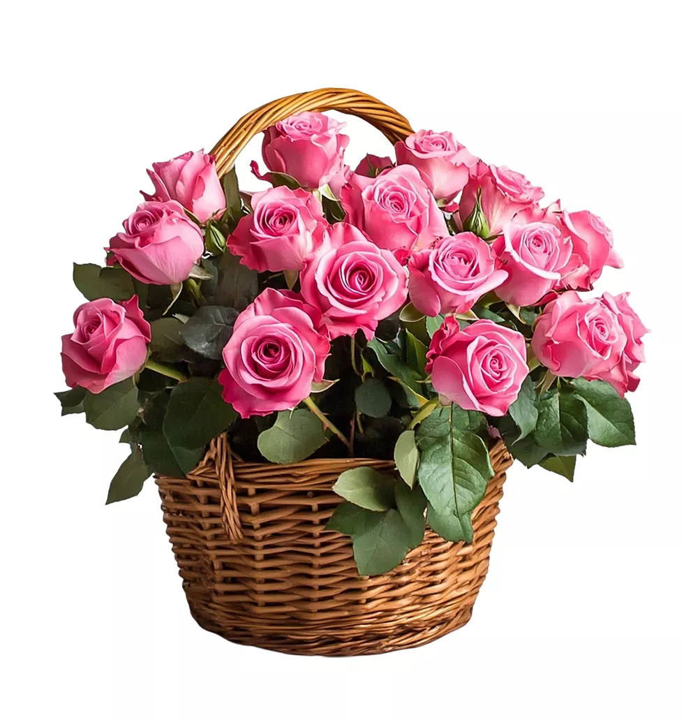 Affectionate Pink Blossom Basket