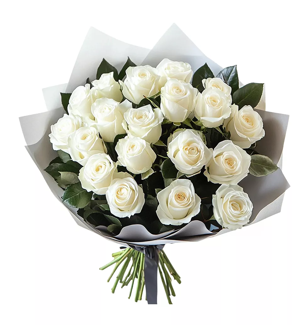 Classic White Rose Delight