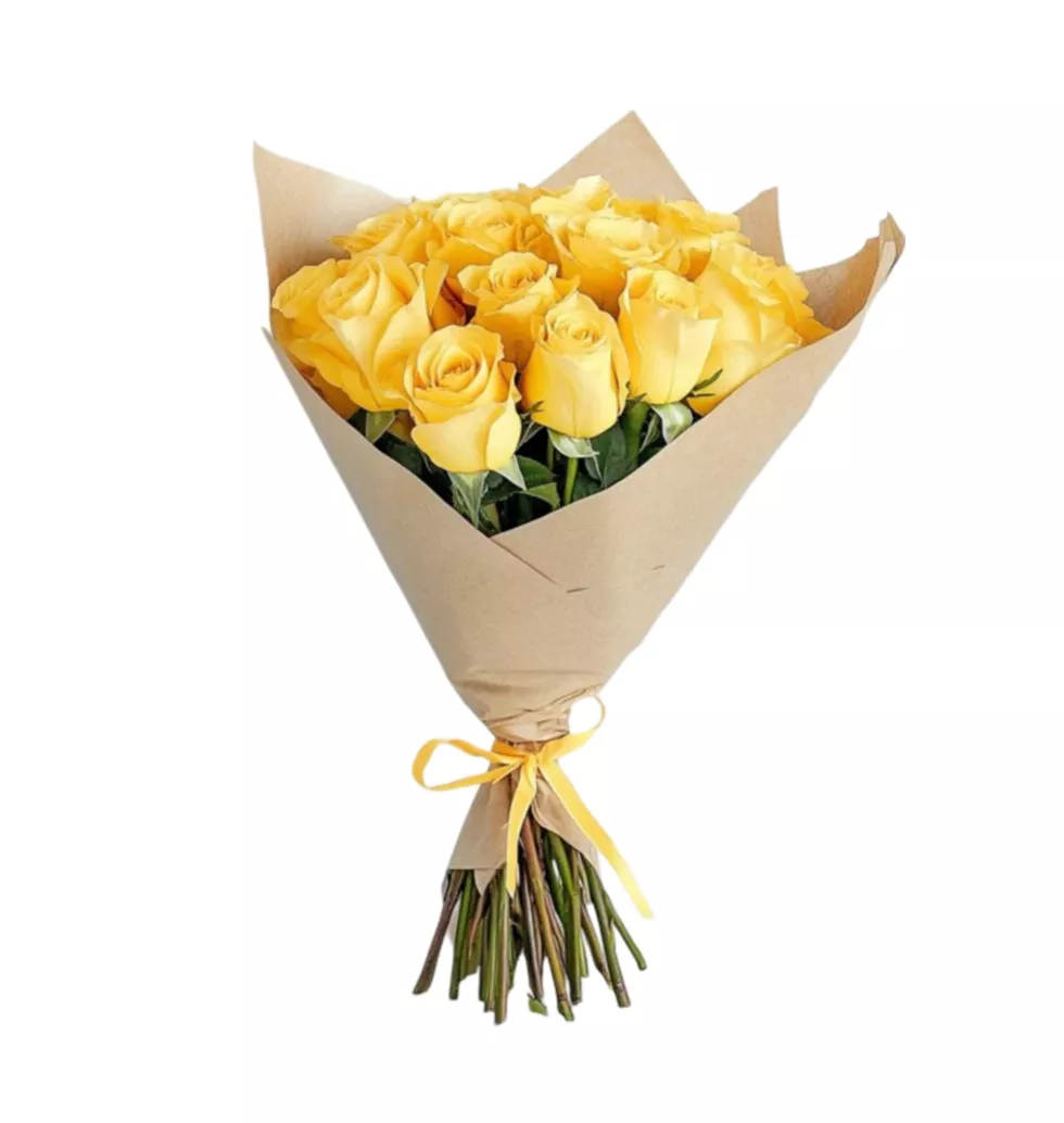 Vibrant Yellow Roses Bouquet